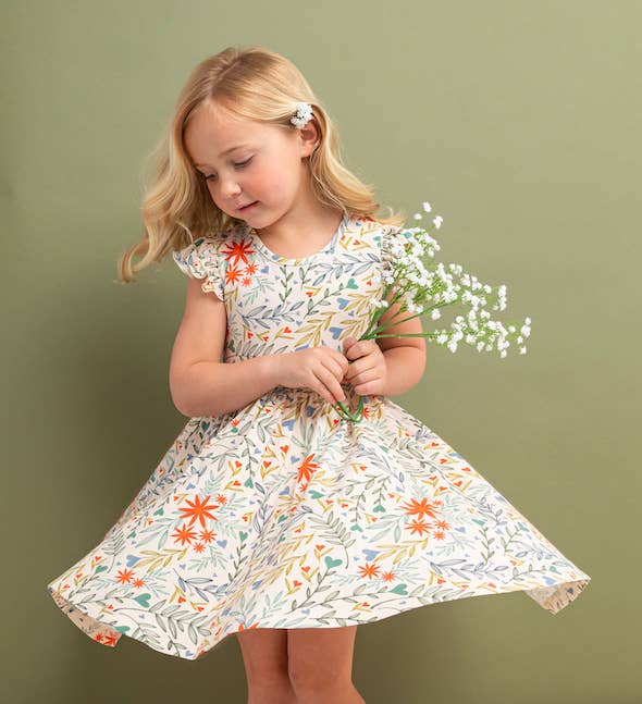 Bamboo Twirl Dress - Flora