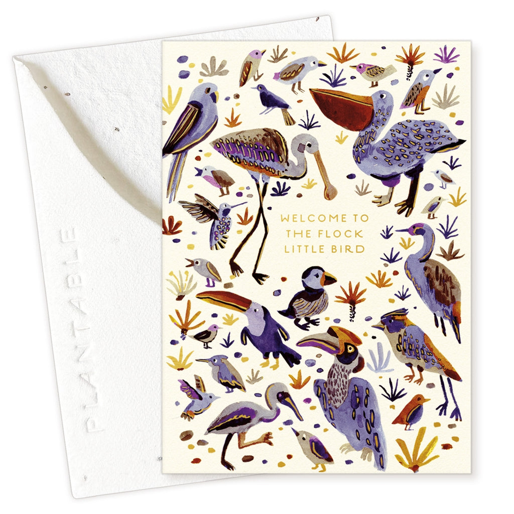 Little Bird Sprout - Baby Mini Greeting Card