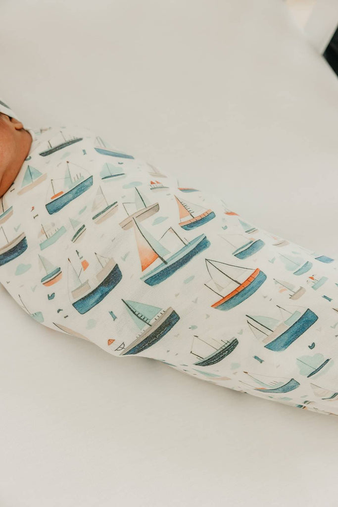 Copper Pearl Knit Swaddle Blanket - Fischer