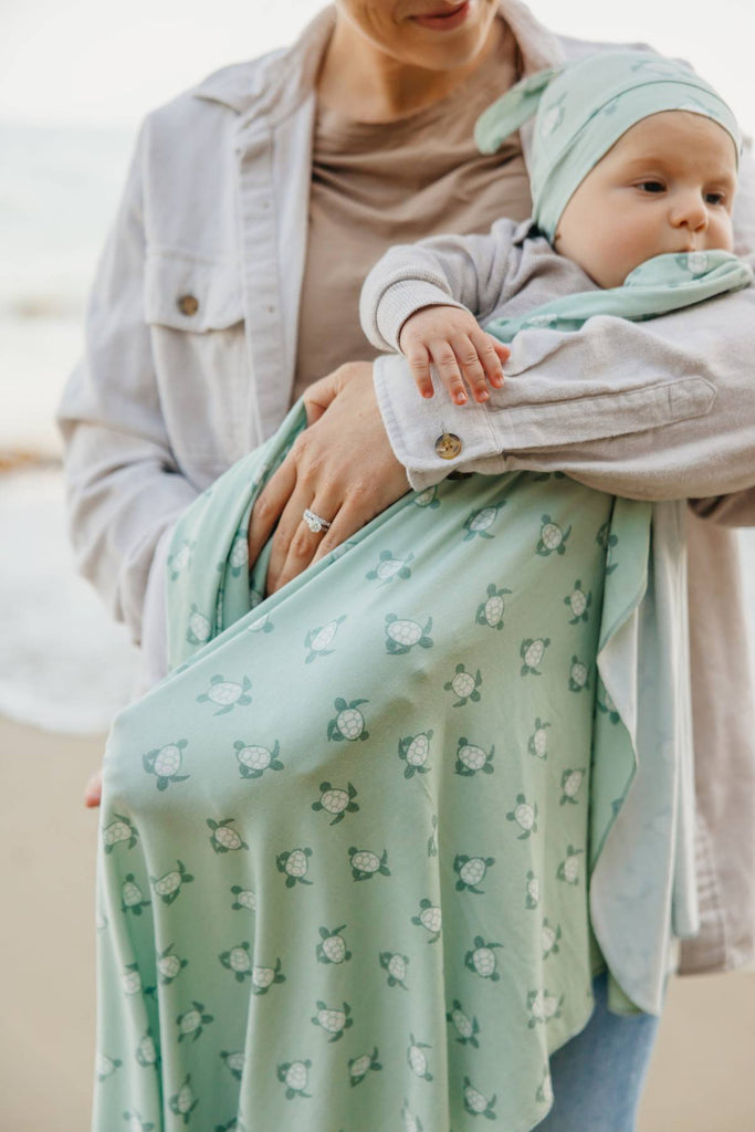 Copper Pearl Knit Swaddle Blanket - Wade