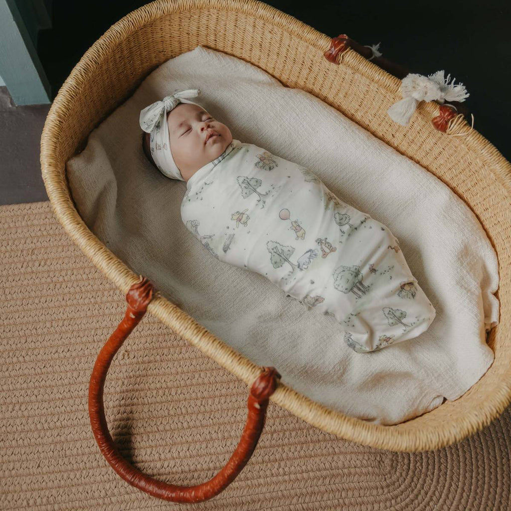 Copper Pearl Knit Swaddle Blanket - Hundred Acre Wood