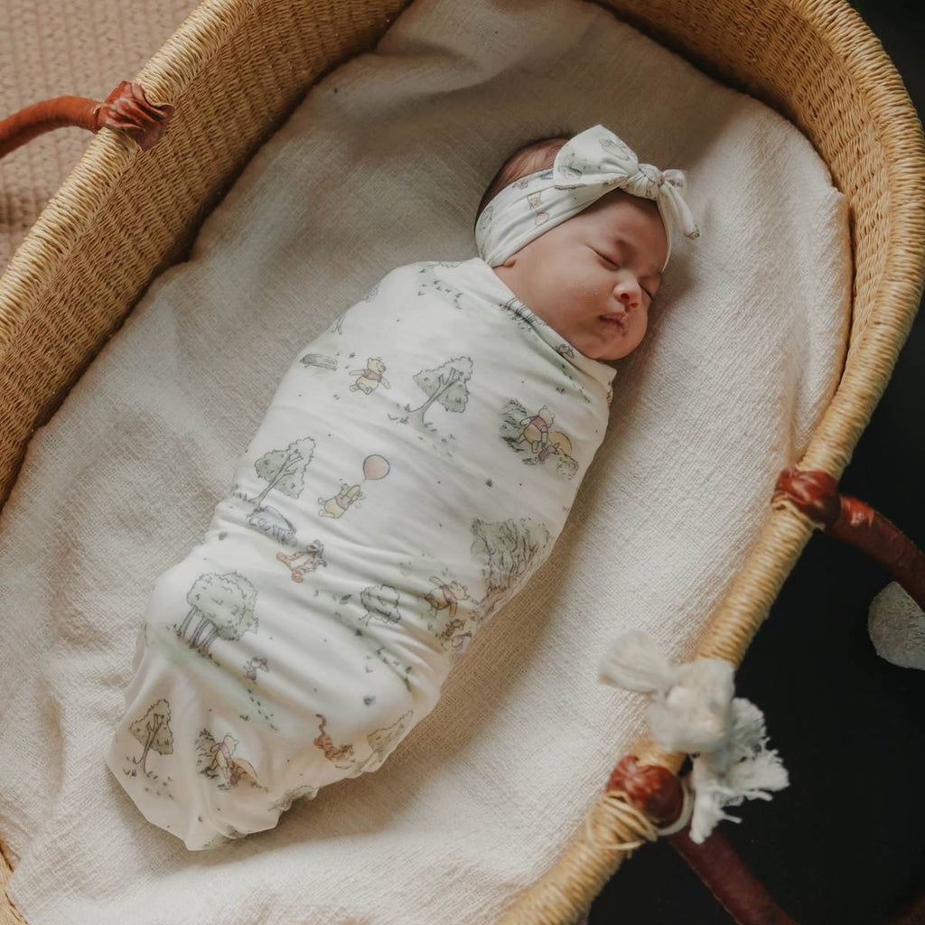 Copper Pearl Knit Swaddle Blanket - Hundred Acre Wood