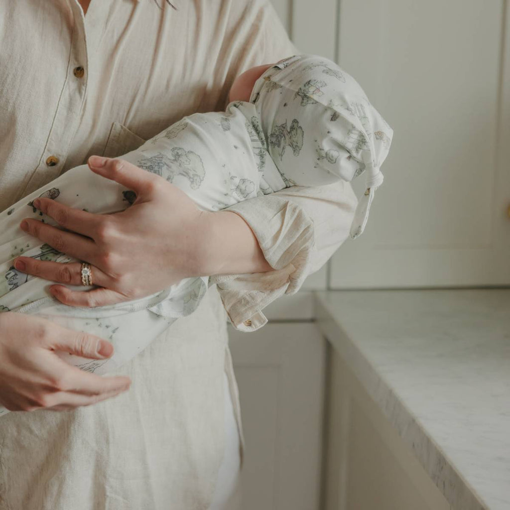 Copper Pearl Knit Swaddle Blanket - Hundred Acre Wood