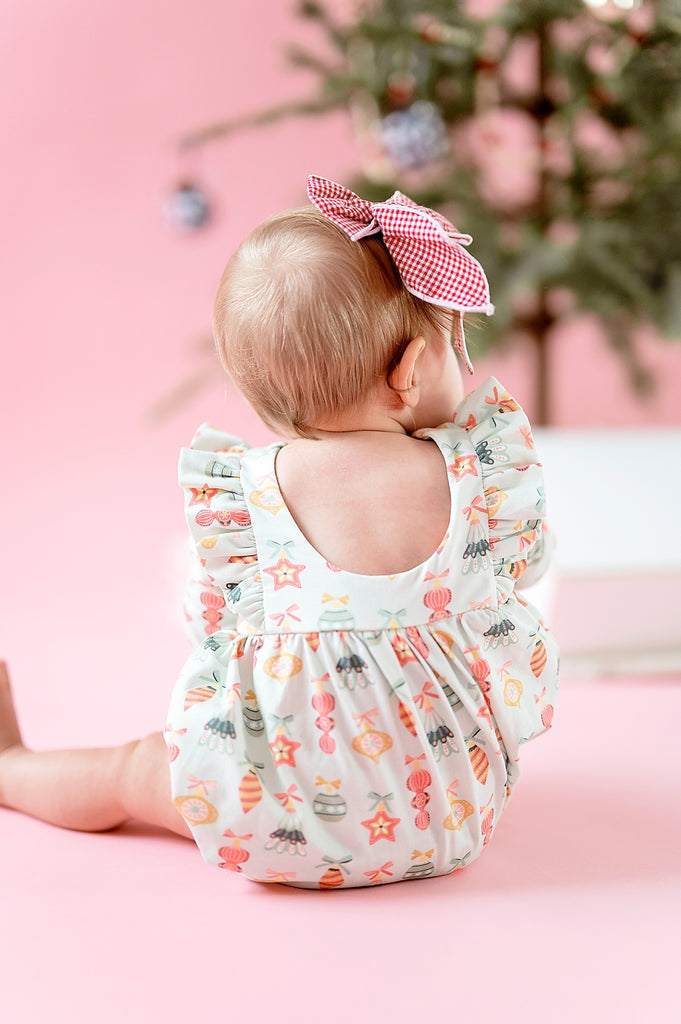 Leah Bubble Romper in Ornament