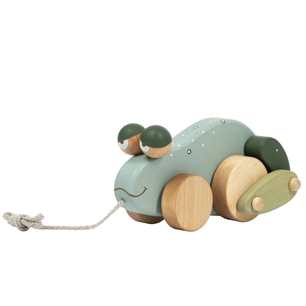 Handcrafted Wooden Pull Toy - Frog