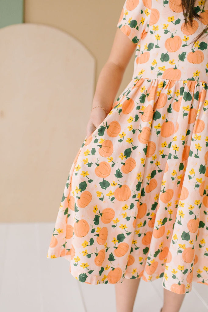 Classic Twirl Pumpkin Dress