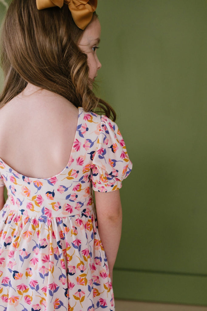 Puff Twirl Dress in Autumn Bloom