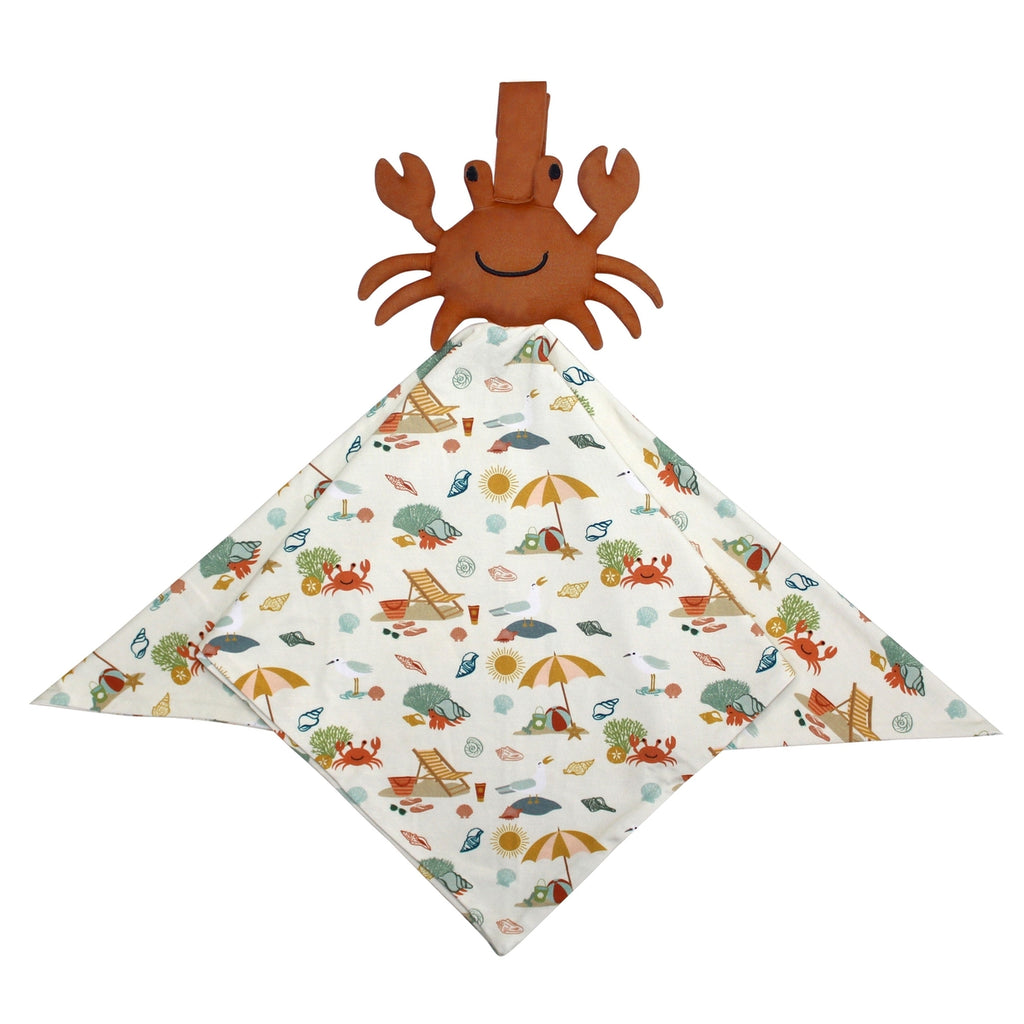 Beach Day Crab - Bamboo Lovey Cuddle Blanket