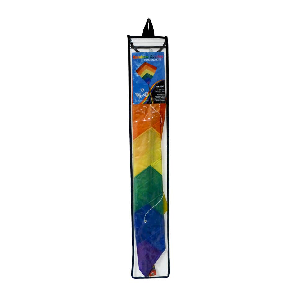 In the Breeze - Rainbow Overlay 30" Diamond Kite