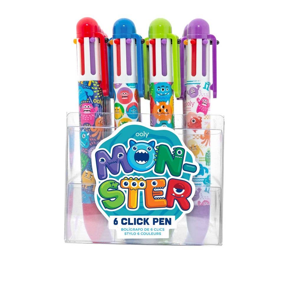 Ooly  6 Click Pens - Monster
