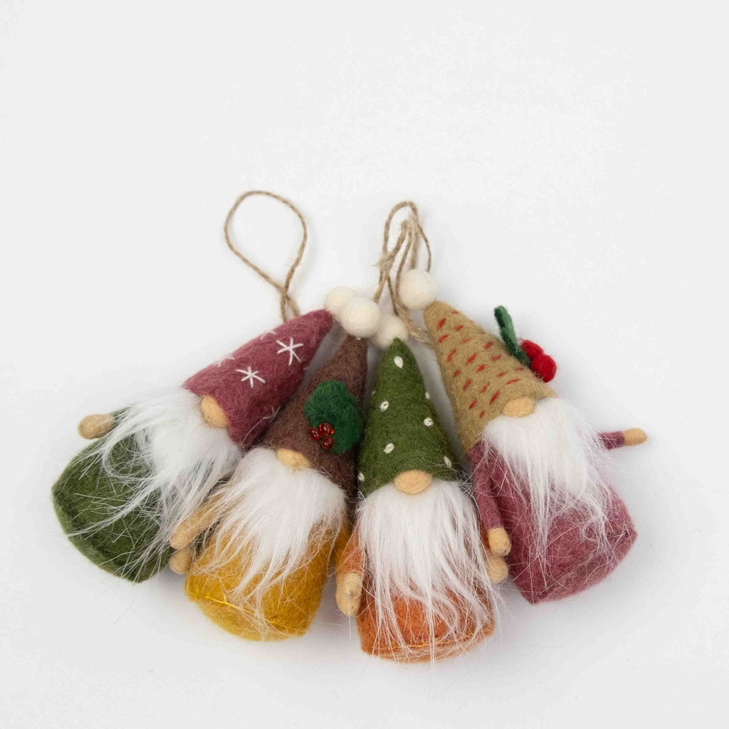 Felt Ornament - Gnome Holiday