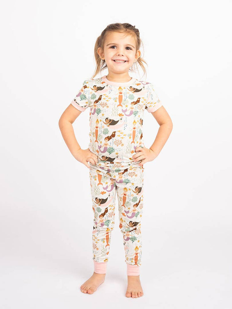 Making Waves Mermaids Bamboo Kids Pajamas