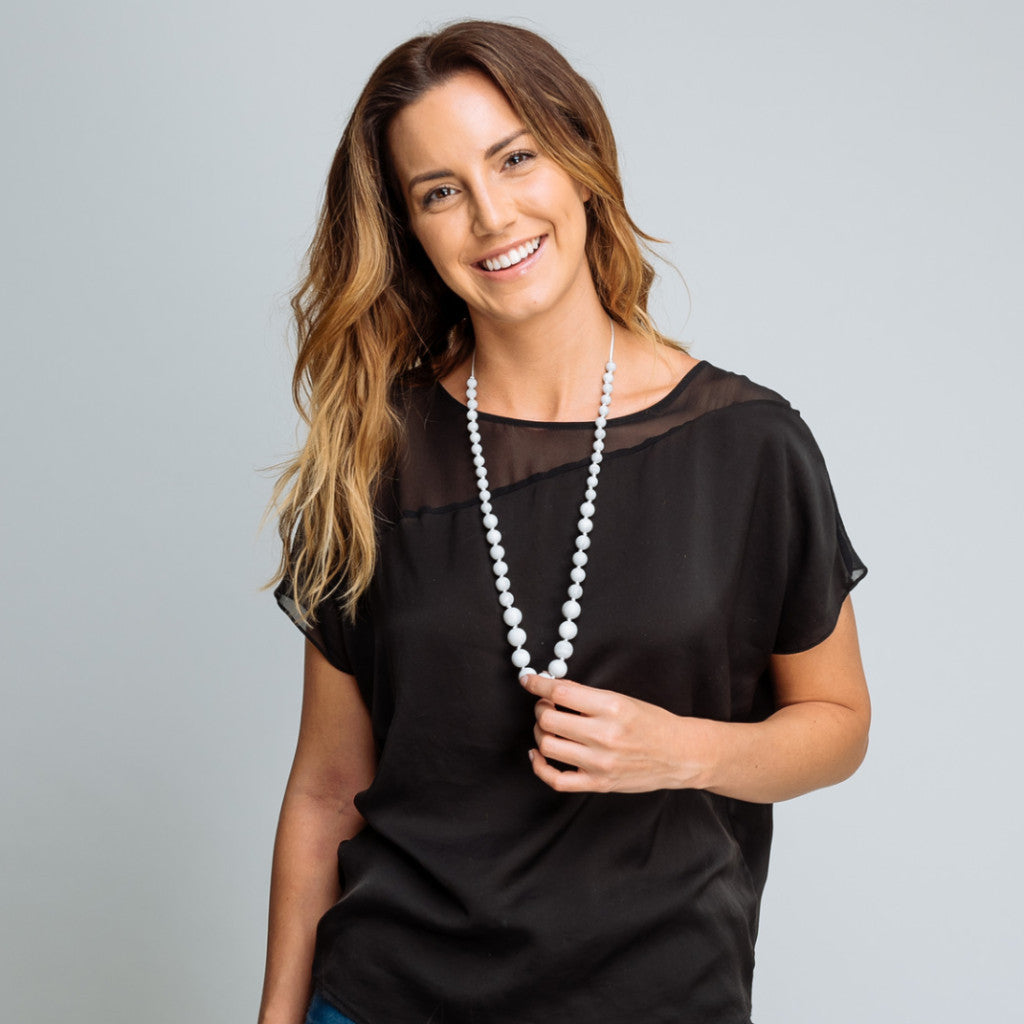 Audrey Teething Necklace - Marble