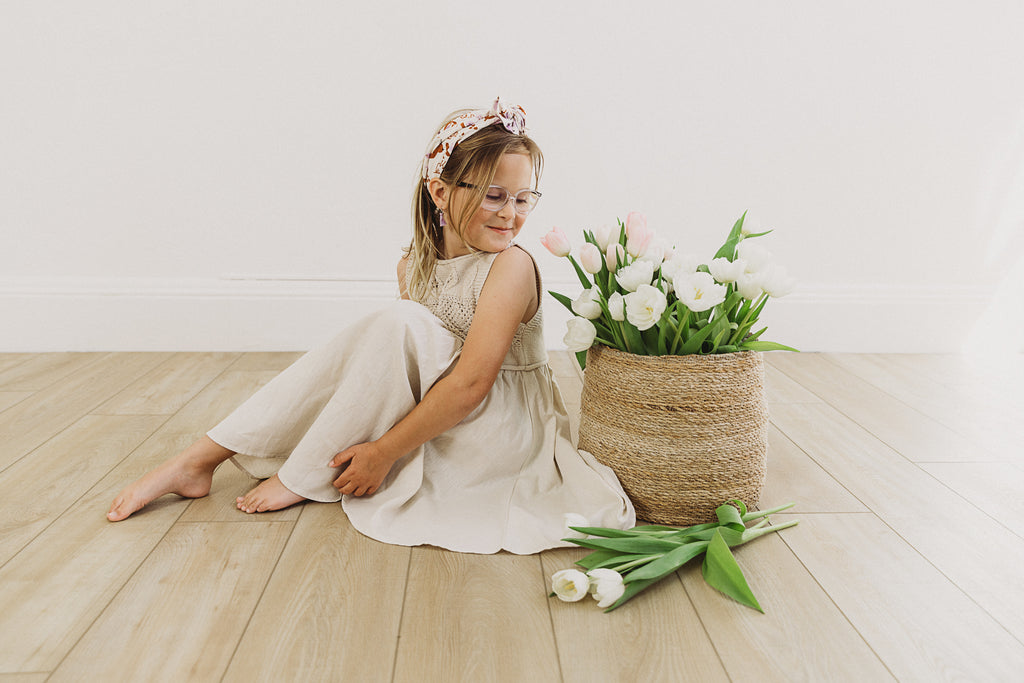 Souris Mini Sleeveless Knitted Dress - Cream Linen