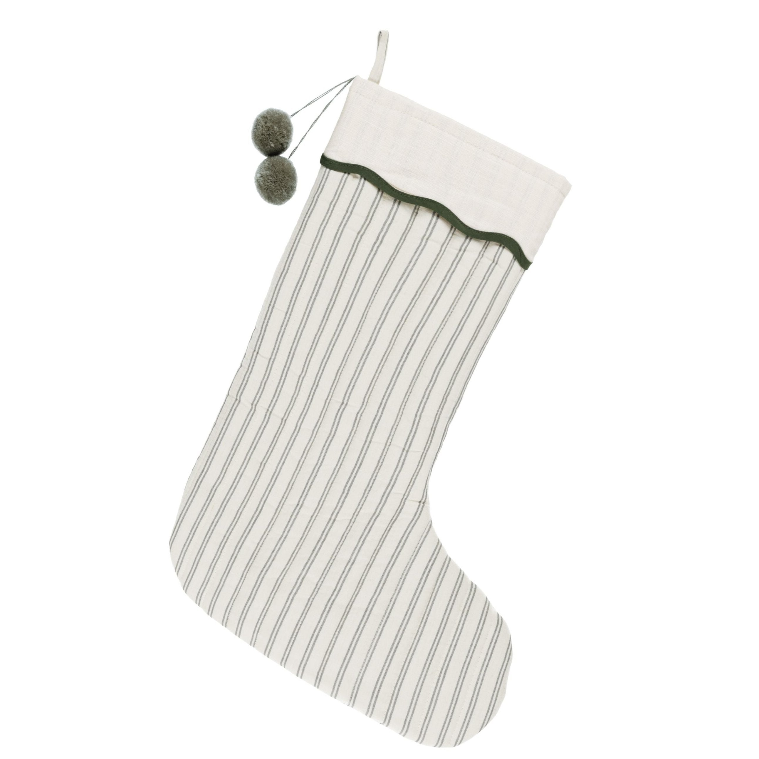 Rylee + Cru Christmas Stocking - Forest Pinstripe