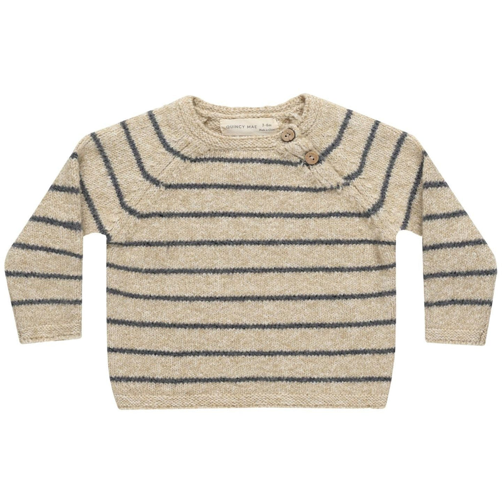 Quincy Mae Ace Sweater - Indigo Stripe