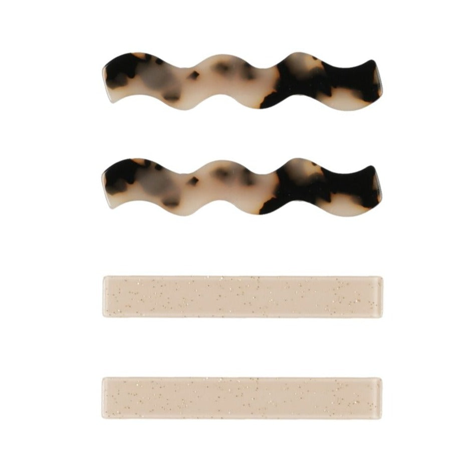 Rylee + Cru Wavy Tortoise Clip Set