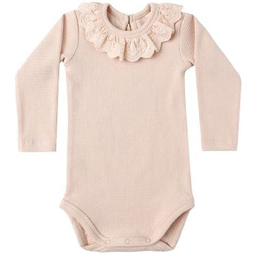 Rylee + Cru Ruffle Collar Bodysuit - Antique