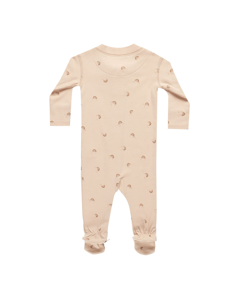 Quincy Mae Zip Long Sleeve Footie Sleeper - Rainbows