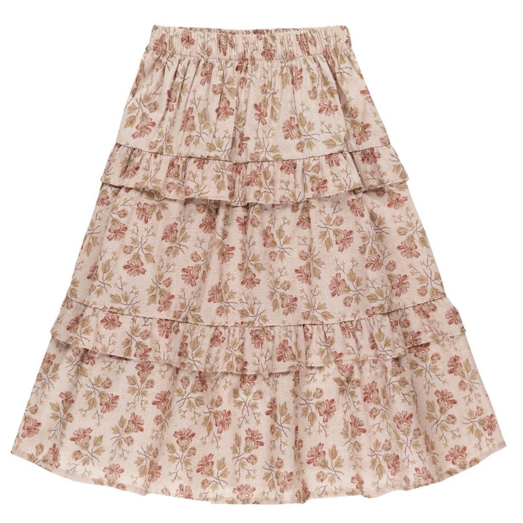 Rylee + Cru Ruffled Midi Skirt - French Garden