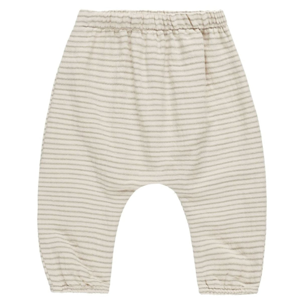 Quincy Mae Woven Pant - Basil Stripe