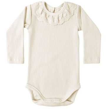 Rylee + Cru Ruffle Collar Bodysuit - Natural