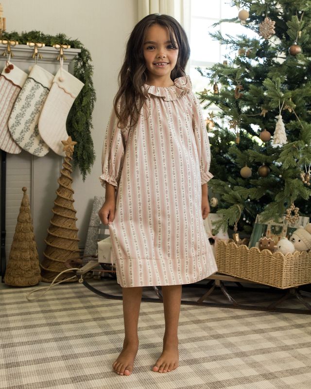 Rylee + Cru Nightgown - Candy Cane Stripe