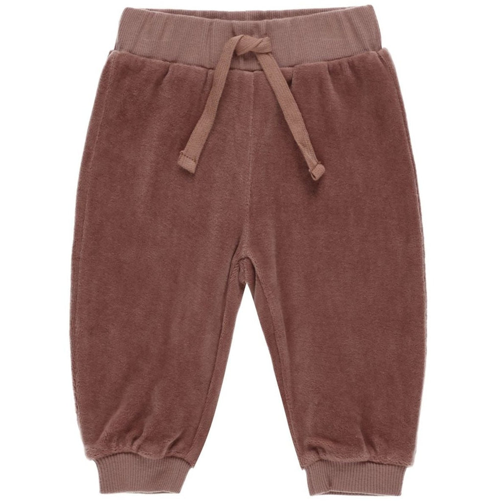 Quincy Mae Velour Relaxed Sweat Pant - Cranberry