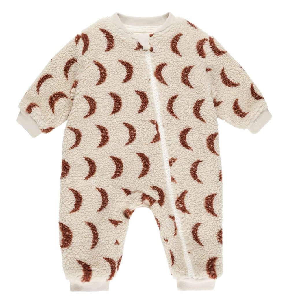 Rylee + Cru Shearling Baby Jumpsuit - Moons