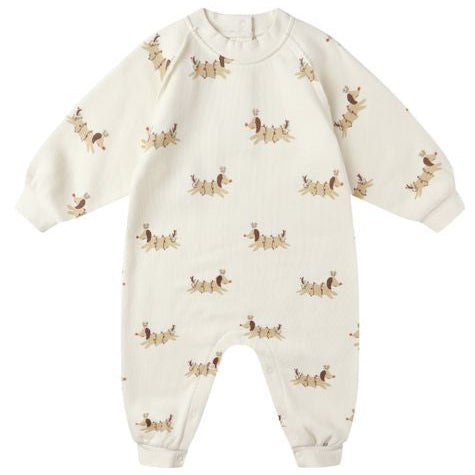 Rylee + Cru Raglan Jumpsuit - Christmas Dogs