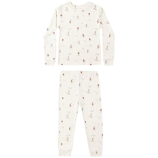 Rylee + Cru Organic Long Sleeve Pajama Set - Skiers