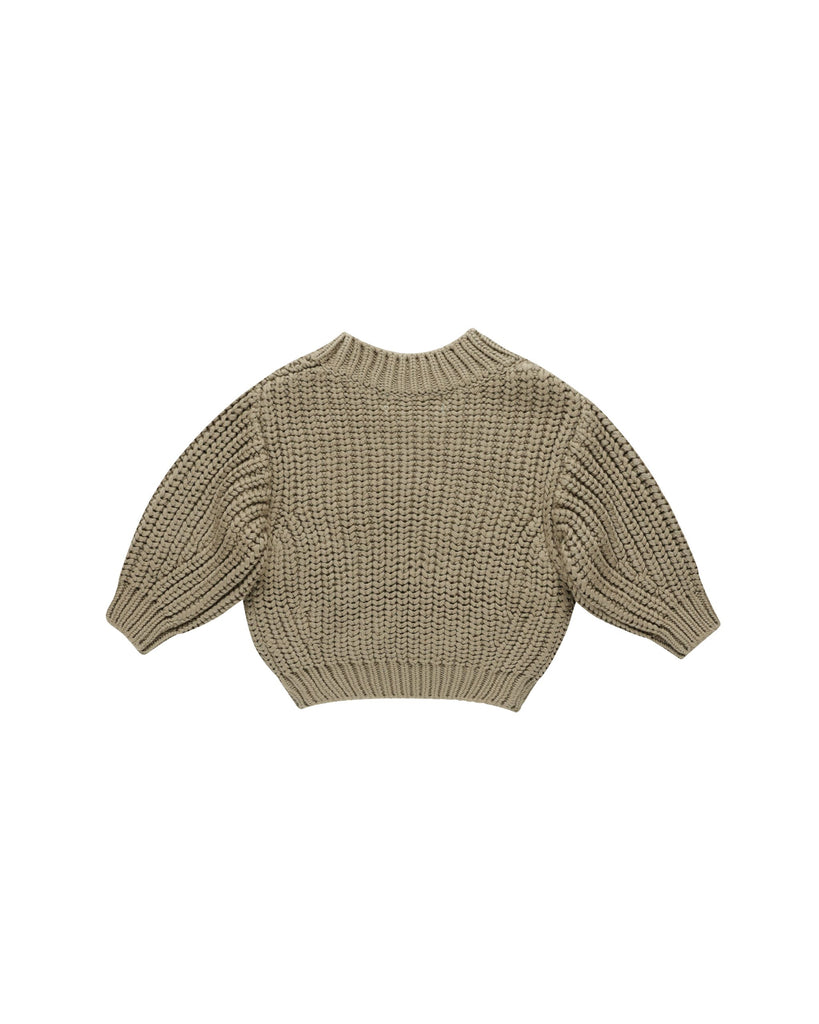 Quincy Mae Chunky Knit Sweater - Olive