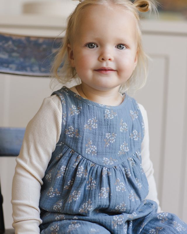 Quincy Mae Maisie Overall - Blue Floral