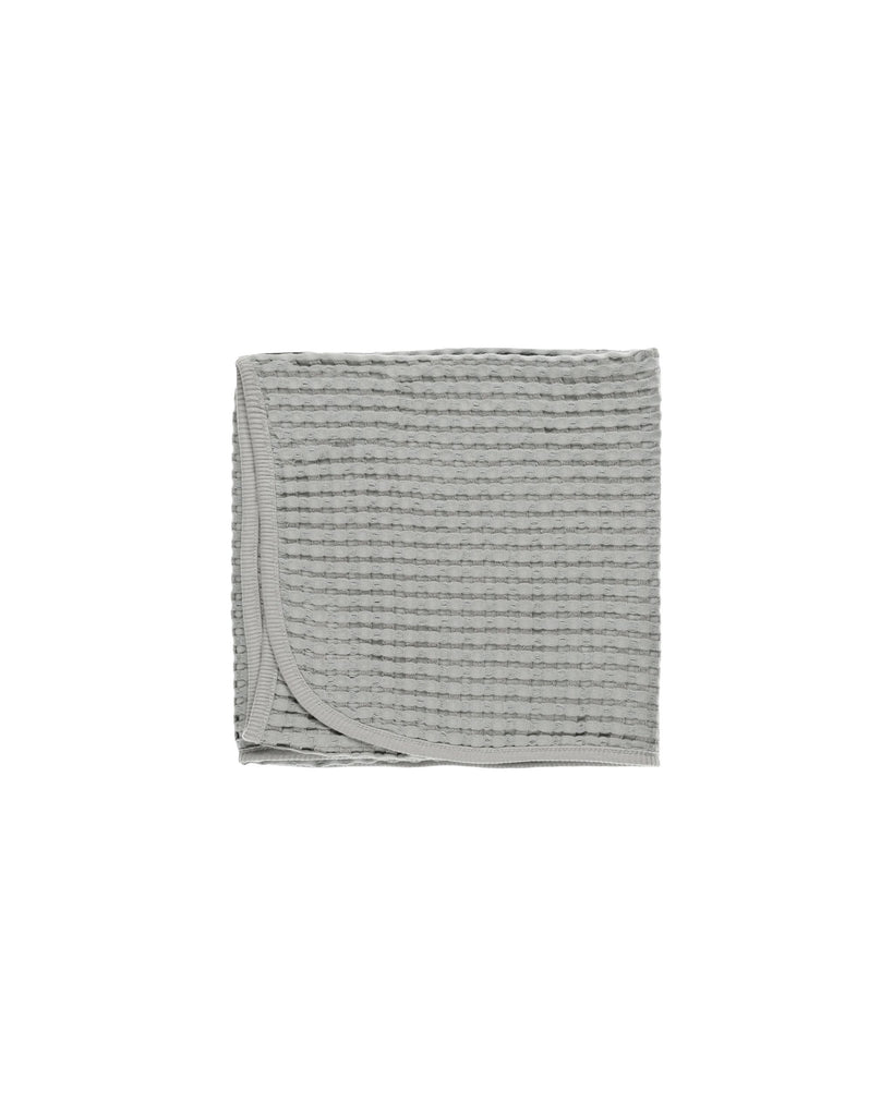 Quincy Mae Waffle Baby Blanket - Dusty Blue