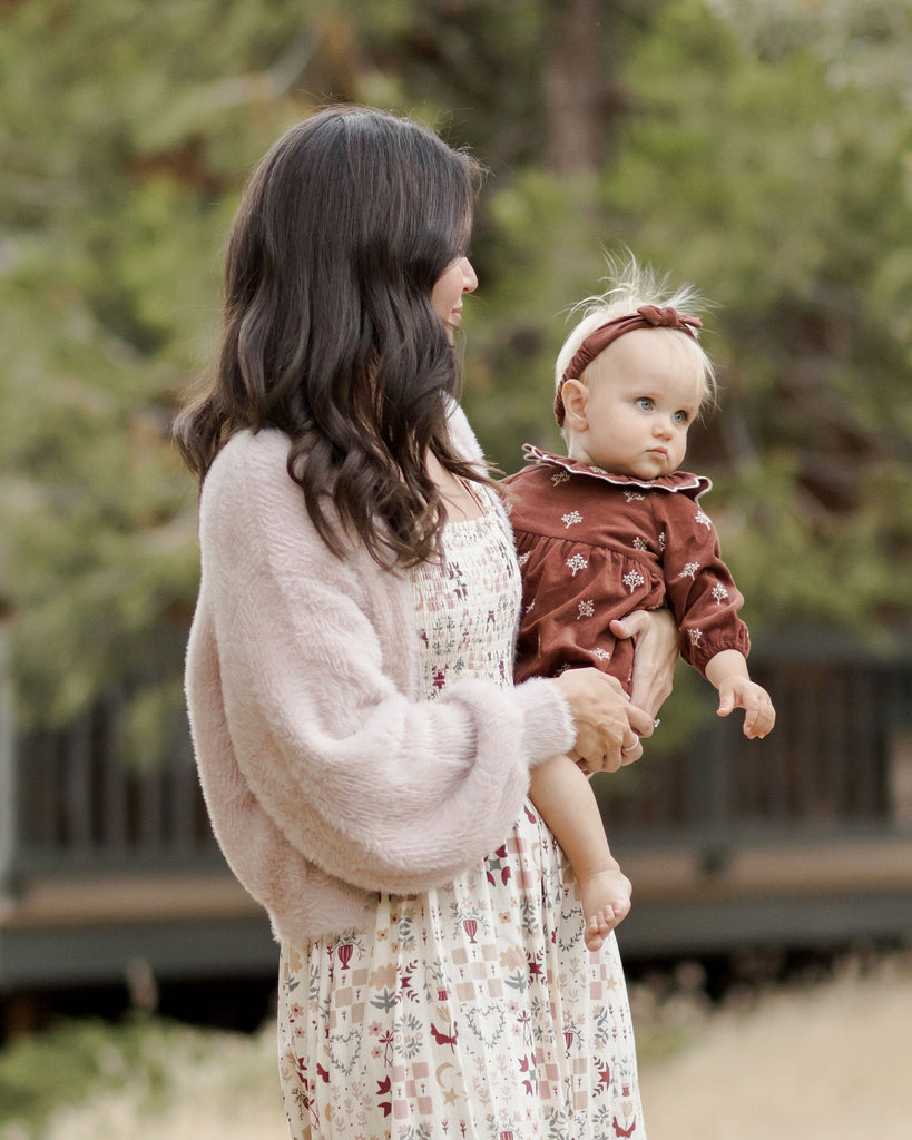 Rylee + Cru Freya Romper - Brick Floral