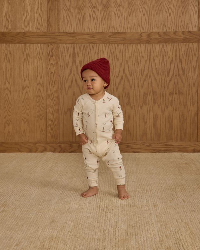 Rylee + Cru Organic Pajama Long John - Skiers