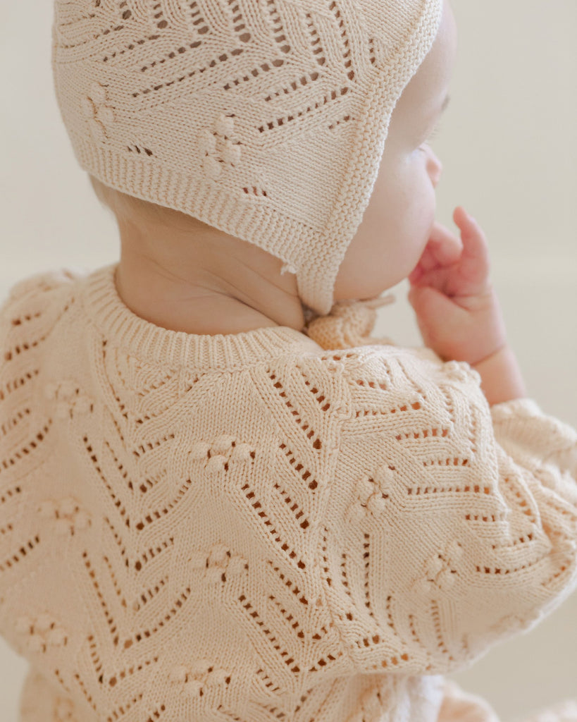 Quincy Mae Knit Bonnet - Natural