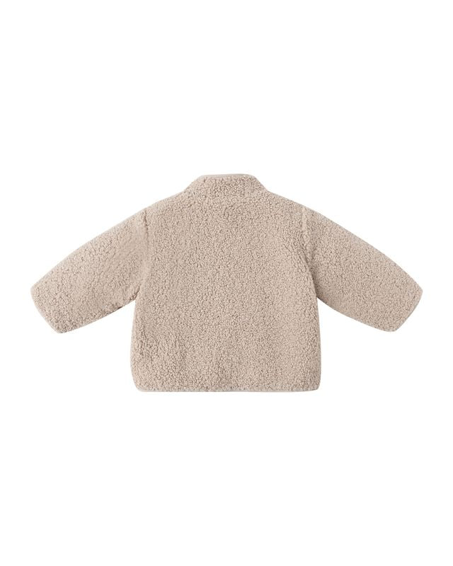 Quincy Mae Shearling Zip Jacket - Oat