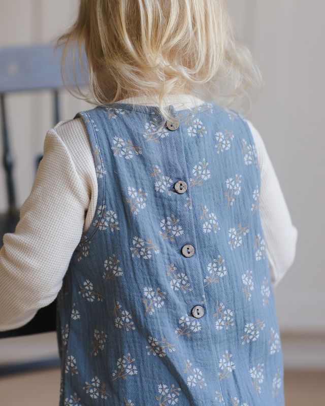 Quincy Mae Maisie Overall - Blue Floral