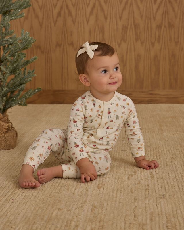 Rylee + Cru Organic Pajama Long John - Festive