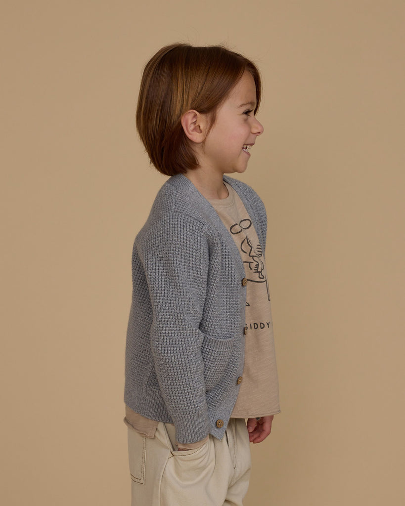 Rylee + Cru Wynn Cardigan - Dusty Blue