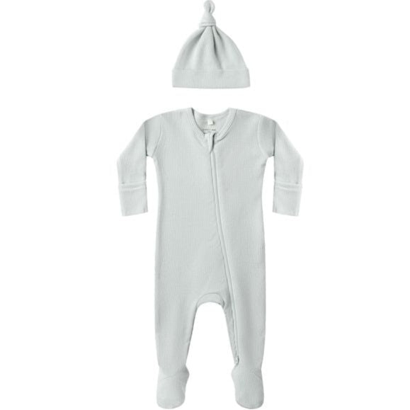 Quincy Mae Waffle Sleep Set - Ice Blue