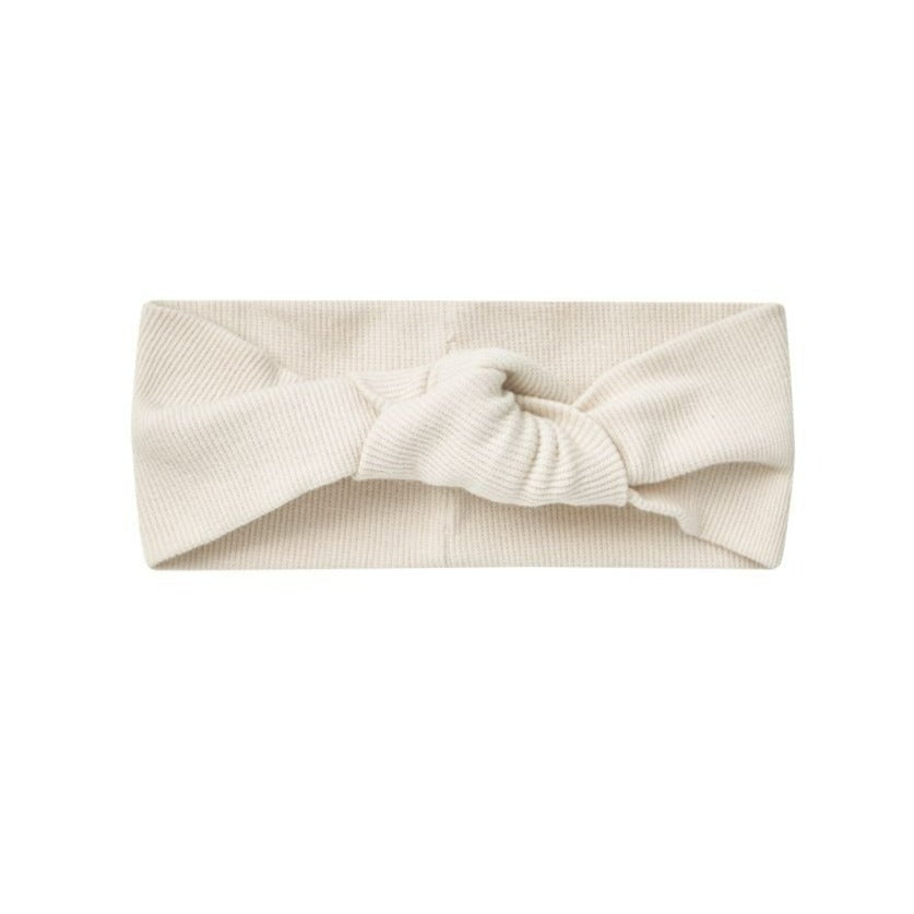 Quincy Mae Ribbed Knotted Headband - Natural