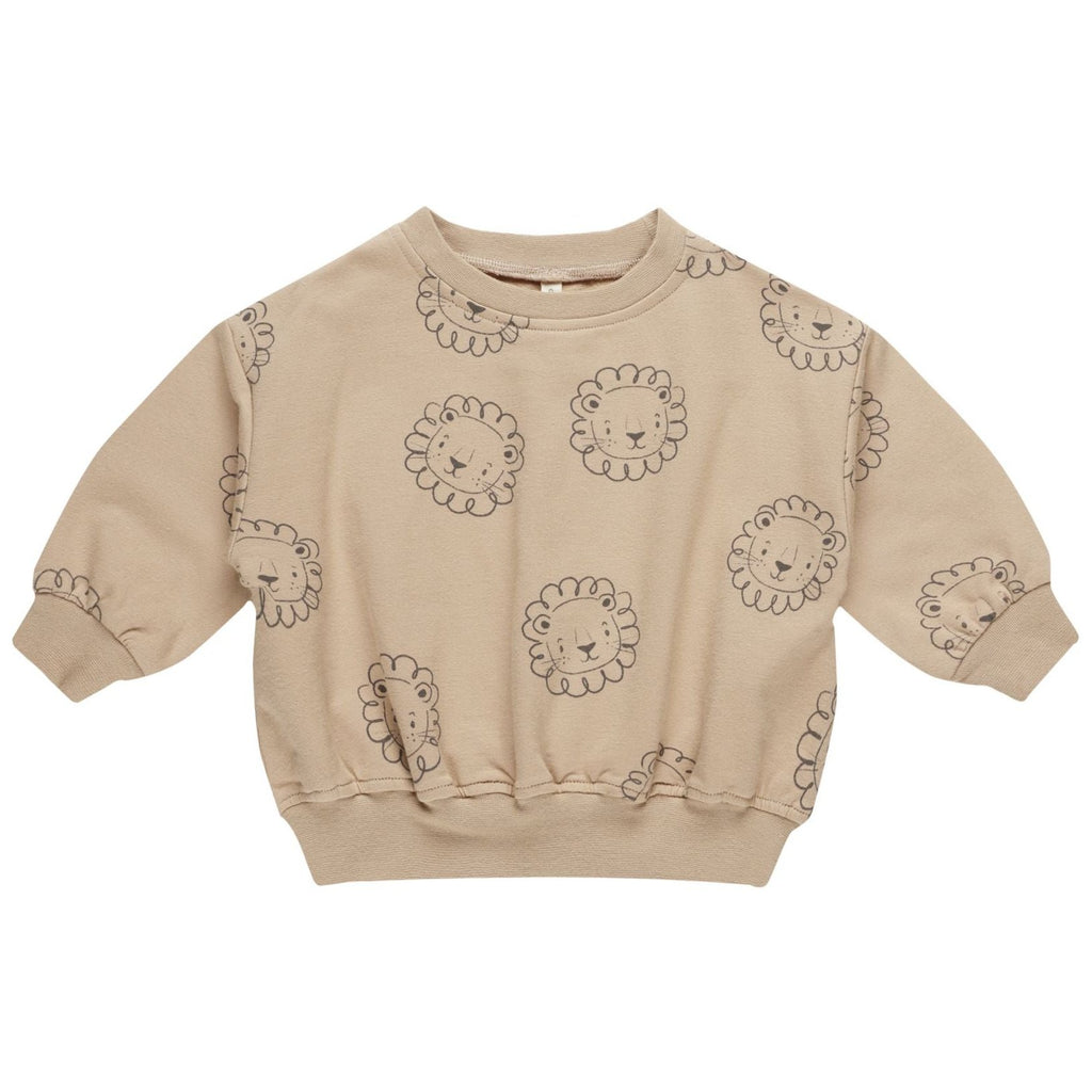 Quincy Mae Relaxed Fleece Sweatshirt - Lions