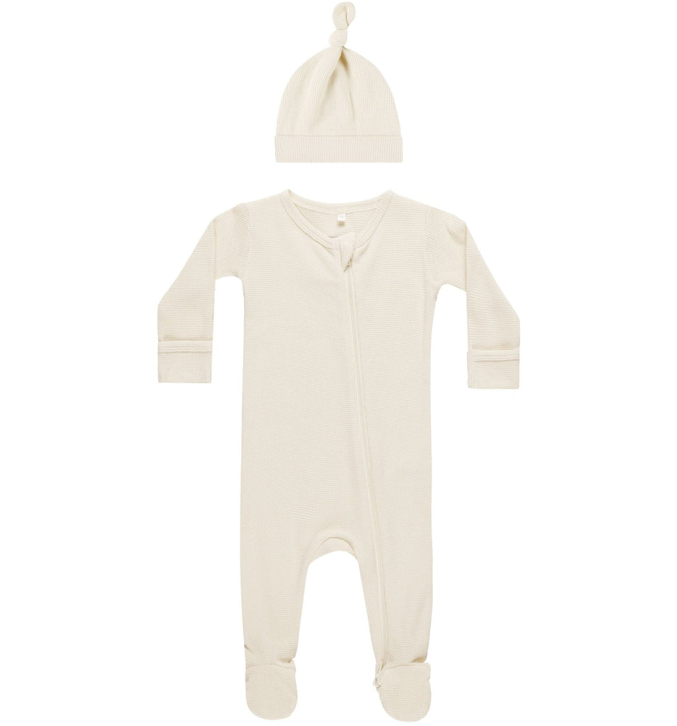 Quincy Mae Waffle Sleep Set - Natural