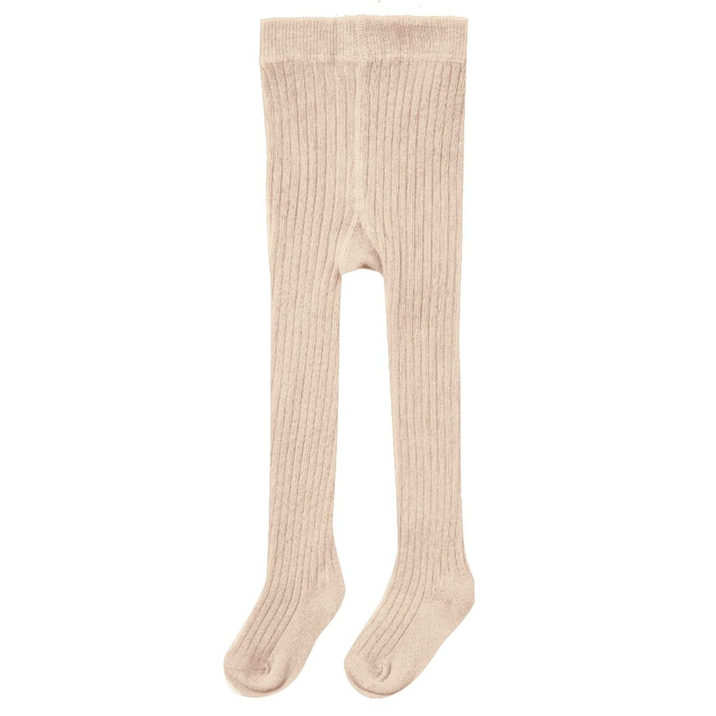 Quincy Mae Solid Ribbed Tights - Shell