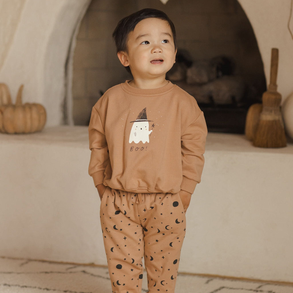 Quincy Mae Relaxed Fleece Sweatshirt - Boo