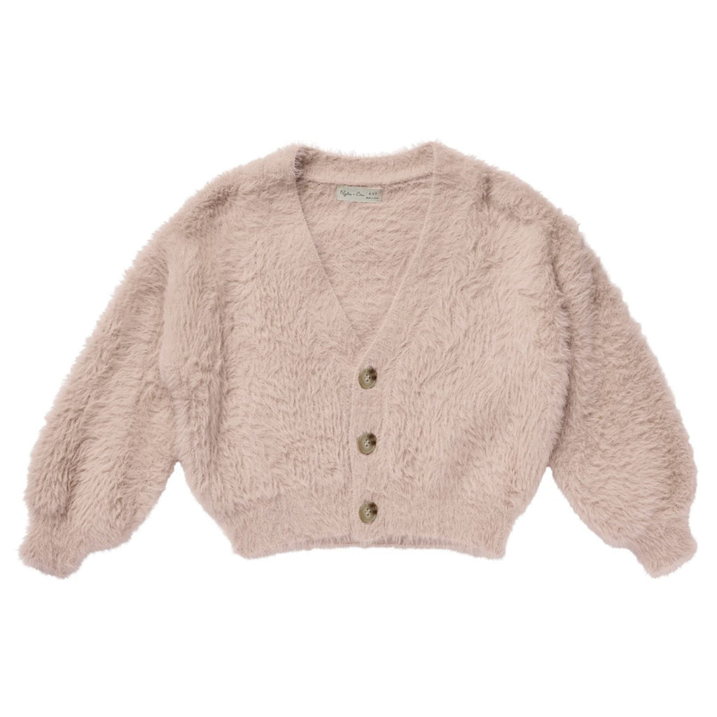 Rylee + Cru Fuzzy Cardigan - Blush