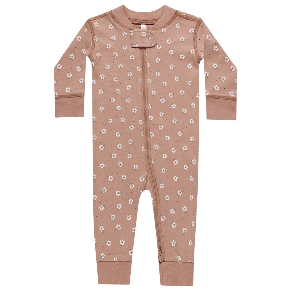 Quincy Mae Zip Longsleeve Sleeper - Rose