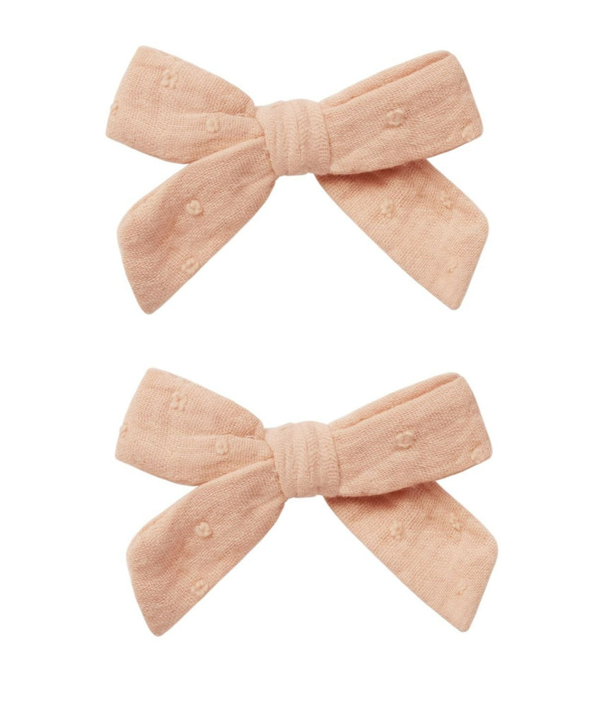 Rylee + Cru  Bow with Clip - Apricot